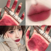 Gothic Matte Black Lipstick Waterproof Mousse Lip Mud Nude Brown Lipstick Dark Purple Punk Lip Gloss Makeup Non-stick Lips Tint