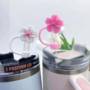 Flower Silicone Straw Covers — 10 mm Fit, Selected Color and Pack