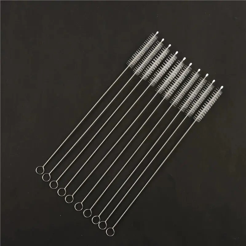 Nylon Straw-Cleaning Brushes with Steel Handles — Selected Pack or Set