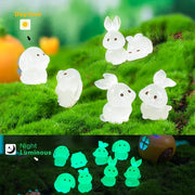 Mini Resin Rabbit Garden Figurine Set