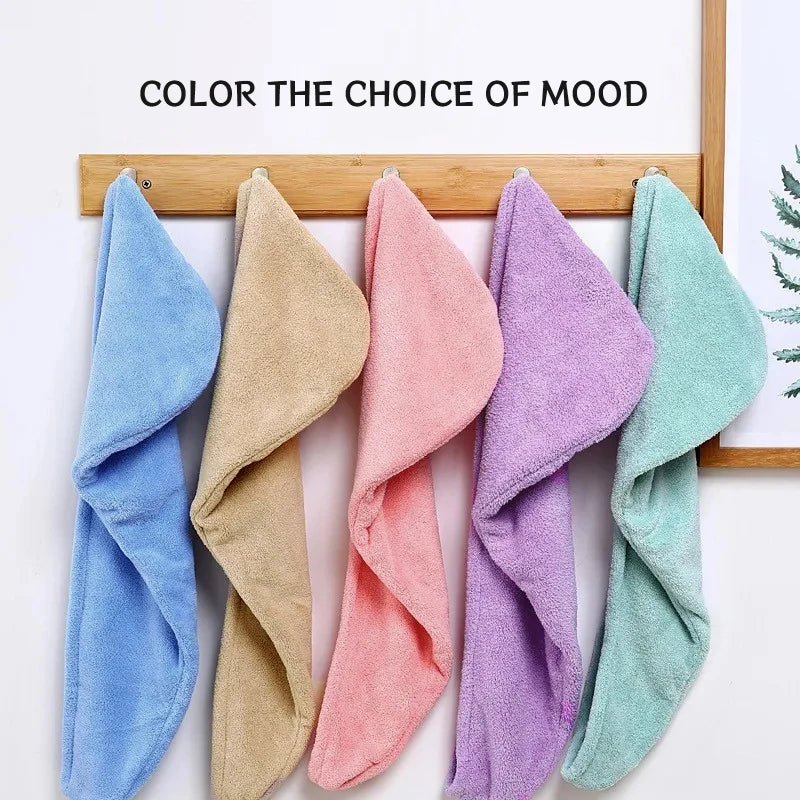 Polyester Microfiber Hair Towel Wrap — 1 Piece