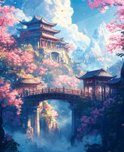 Cherry Blossom Paint-by-Number Canvas Kit