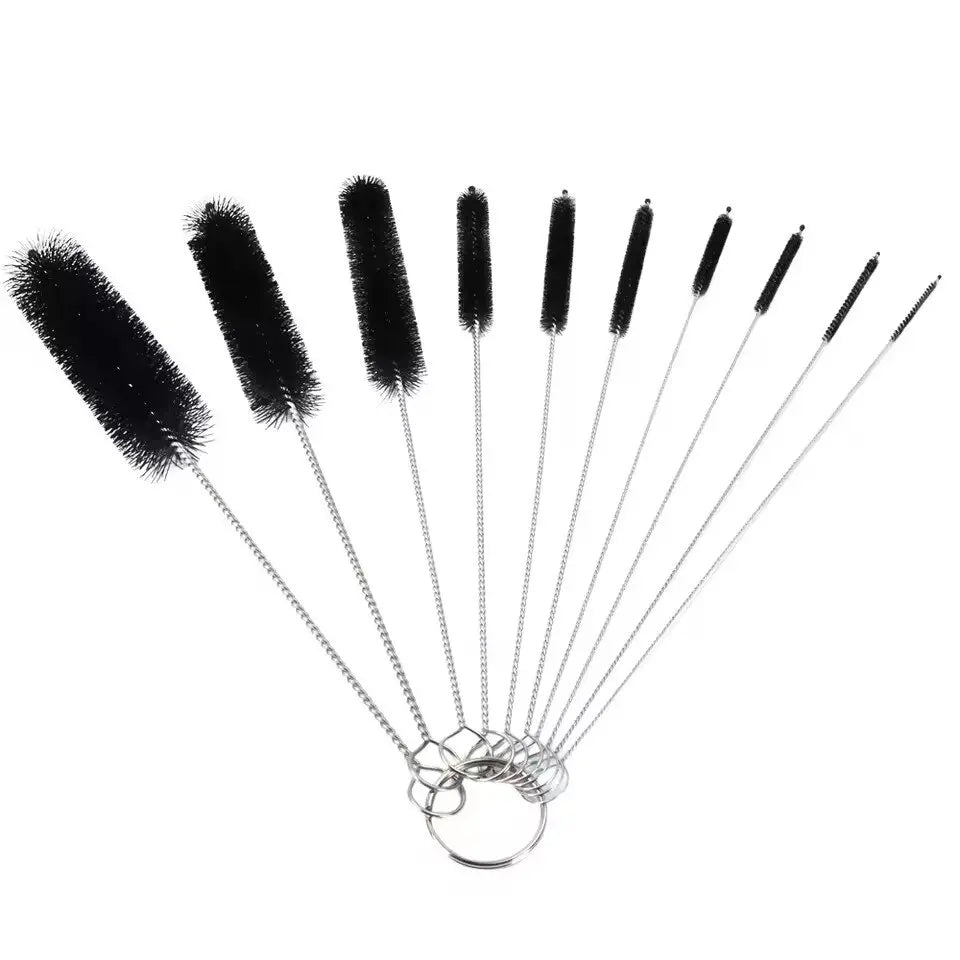 Nylon Straw-Cleaning Brushes with Steel Handles — Selected Pack or Set
