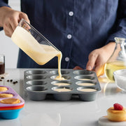 12 Holes Silicone Baking Mold for Baking 3D Bakeware Chocolate Round Sphere Mold Cupcake Pan Cake DIY Muffin Kitchen Tool