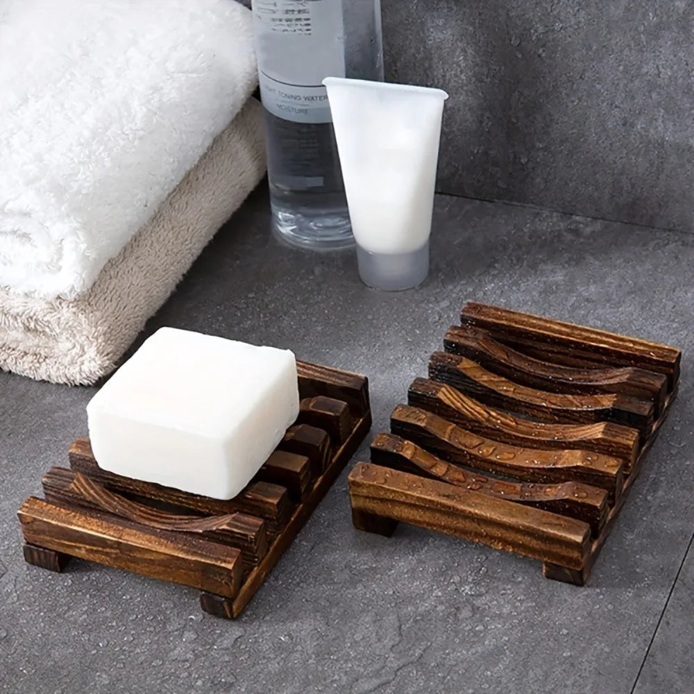 New Wood Soap Box Natural Wooden Bath Soap Holder Creative Fashion Tray Prevent Mildew Drain Box Kitchen Bathroom Washroom Tools