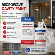 Heat Resistant Microwave Cavity Paint White Microwave Interior Touch Up Paint Appliance Scratch Repair 30ml Cover up rust DIY