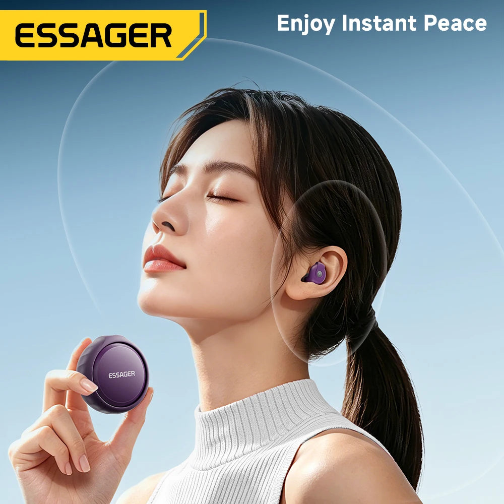 Essager Noise Cancelling Ear Plugs for Sleeping Anti-Noise Hearing Protection Soft Silicone Earplug for Sleep Work Study Travel