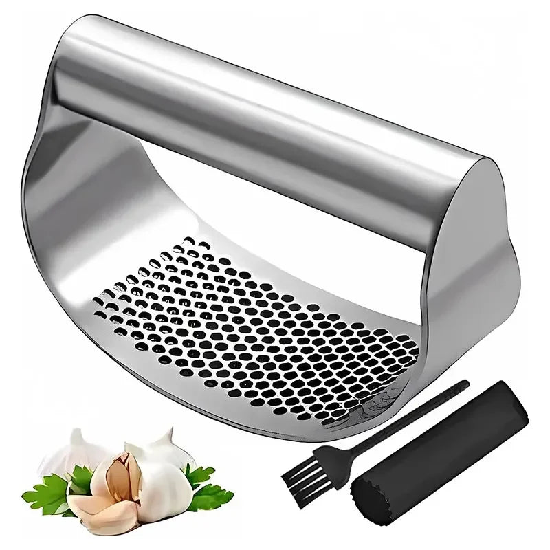 Stainless Steel Garlic Rocker Press
