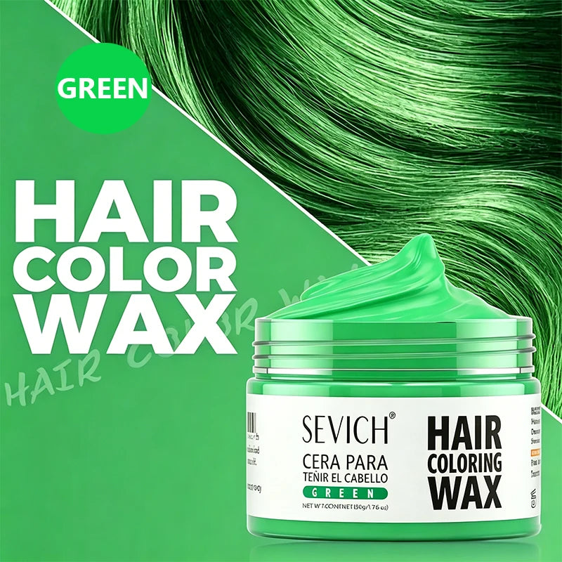 Silver White Temporary Hair Color Wax Pomade Disposable Hair Coloring Mud Natural Washable Hair Styling Clay for Men Girls Women