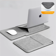 PU Laptop Sleeve with Folding Stand — 13–16 Inch Options