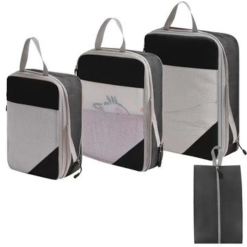 Polyester Travel Packing Organizers — 4-Piece Set, Selected Color