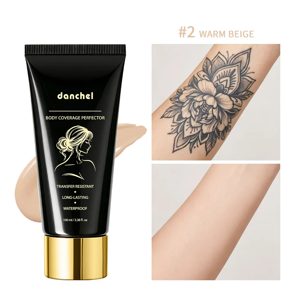100ml Body Leg Concealer Waterproof Anti Transfer Cover Tattoo Scar Varicose Veins Even Skin Tone Wheat Tan Foundation