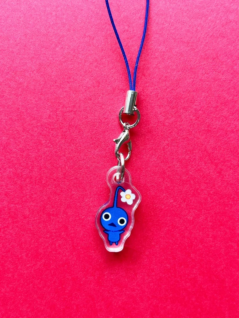 Tiny Pikmin Phone Charm Keychains  Funny Cute 1in Acrylic Keychains Phone Charm  Double Sided