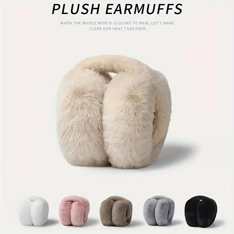 Women's Foldable Polyester Winter Earmuffs — 1 Pair