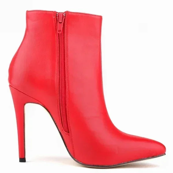 Faux Fur Stiletto Ankle Boots