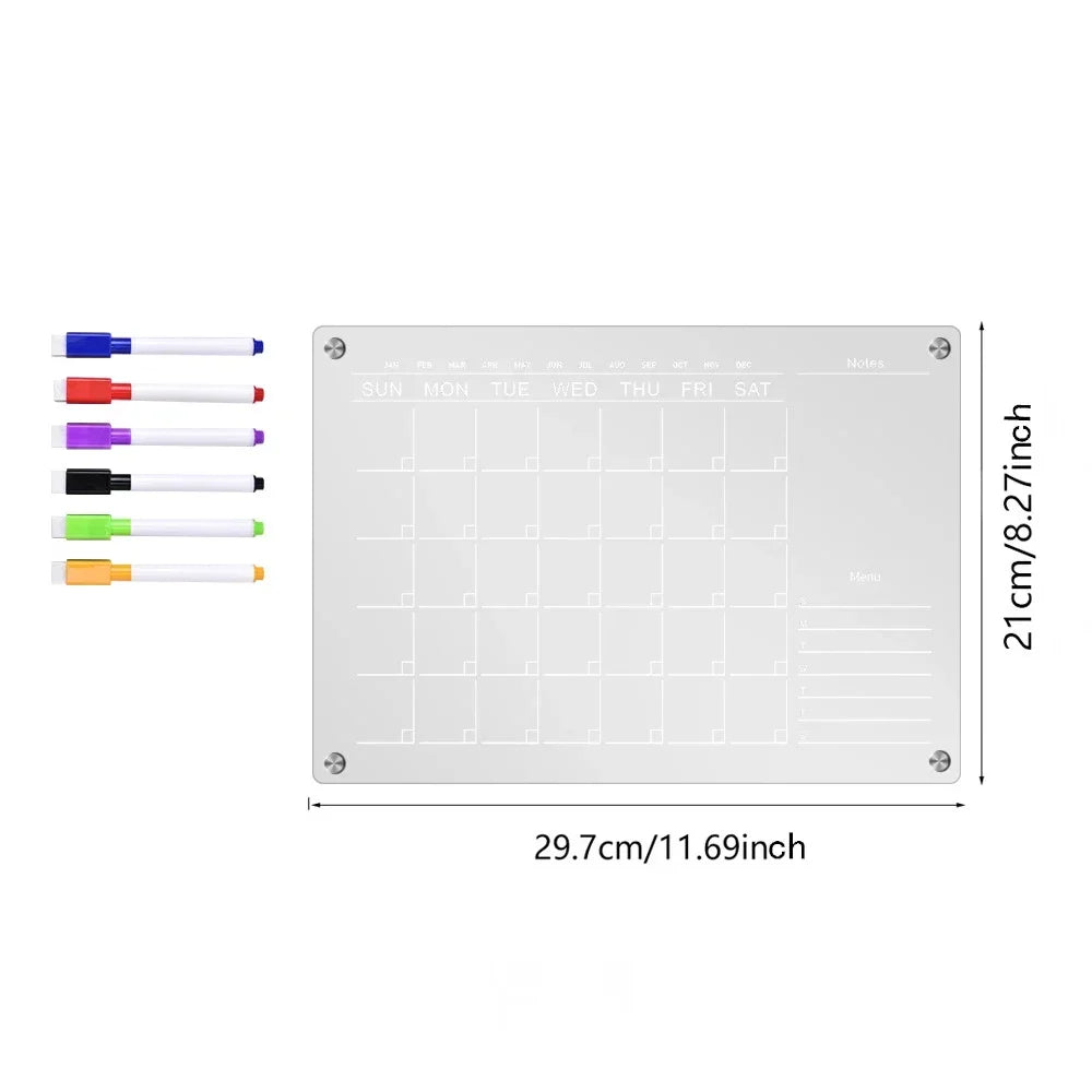 Reusable Magnetic Monthly Planner Board