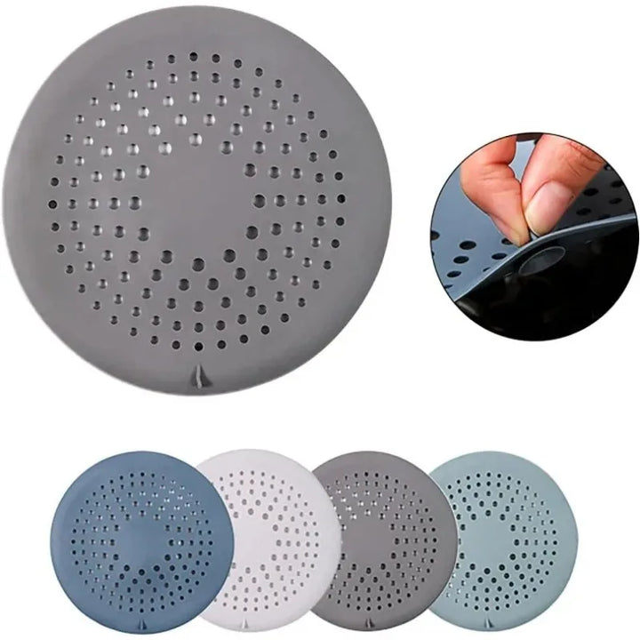 Silicone Drain Hair Catcher with Suction Cups — 150 mm