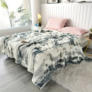 Polyester Plush Faux-Fur-Style Throw Blanket — Selected Color and Size