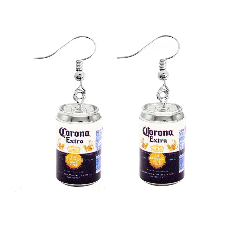 Earrings For Women Girls Cute Foods Hamburg Pizza Chicken Leg Candy Bottle Handmade Candy Kids Funny Resin
