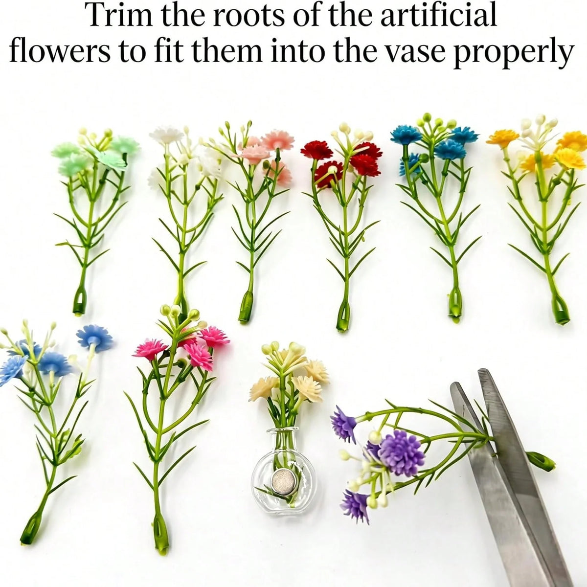 Mini Glass Vase Refrigerator Magnet Set