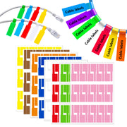 Writable Cable Identification Labels — 240 Pieces, 8 Sheets