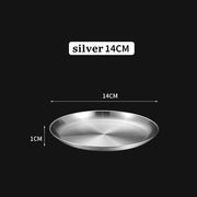 Round Stainless Steel Serving Tray