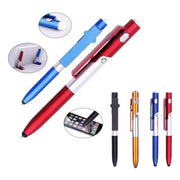 4-in-1 Ballpoint Stylus Pen with Phone Support and Light — 1 Piece