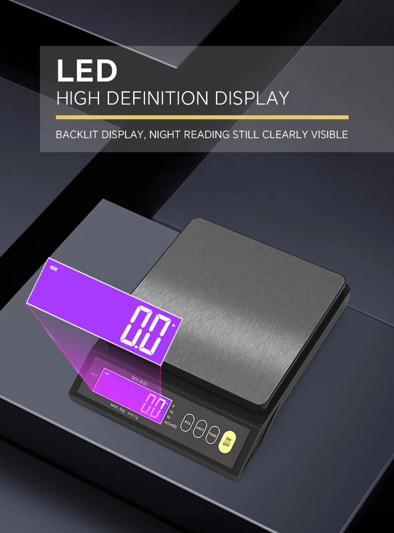 Rechargeable Stainless Steel Digital Kitchen Scale