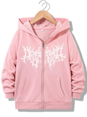 Streetwear Fashionable Zipper Hoodie Casual HIP HOP Hoodies Jackets Boys Girls Y2k Zip Up Sweatshirt Spring Autumn