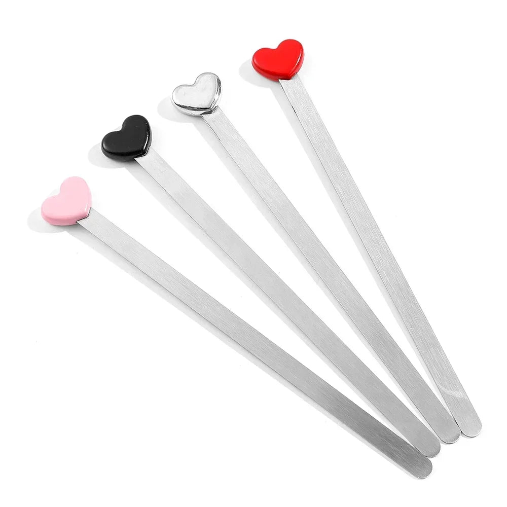 Stainless Steel Heart Bookmark — 1 Piece