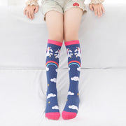 Spring Autumn Girls Cotton Ankle Short Lovely Stockings Cartoon Unicorn Kids Child Knee High Socks Infant Baby Over Knee Socks