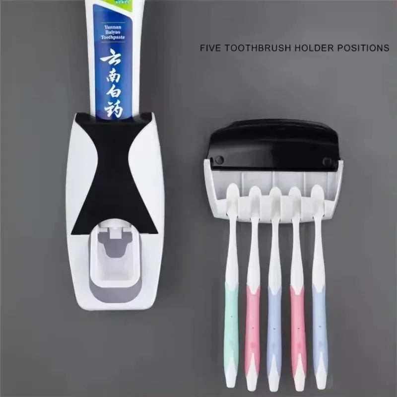 Wall-Mounted Toothbrush & Toothpaste Set