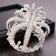 Baroque Round Crown Tiara Headband For Women Party Cake Brithday Bridal Wedding Hair Accessories Jewelry Crown Tiara Gift