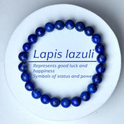 1Pc Men-Women Fashion Memory Bracelet Obsidian Hematite Beaded Bracelet Natural Stone Beads Jewelry Unique Birthday Holiday Gift