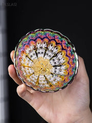 Peacock-Pattern Ceramic Teacup — Approximately 140 mL, 1 Piece