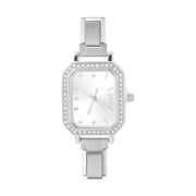 Fashion Luxury DIY 9MM Charm Stainless Steel Shiny Round Square Watch Bracelet Bangle High Quality Y2K Watch Head Christmas Gift