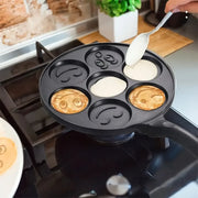 Pancake Pan Non-Stick Fried Egg Pan 4Holes 7 Holes Frying Pan Pancakes Maker for Breakfast Eggs Kitchen Utensils Burger Pan