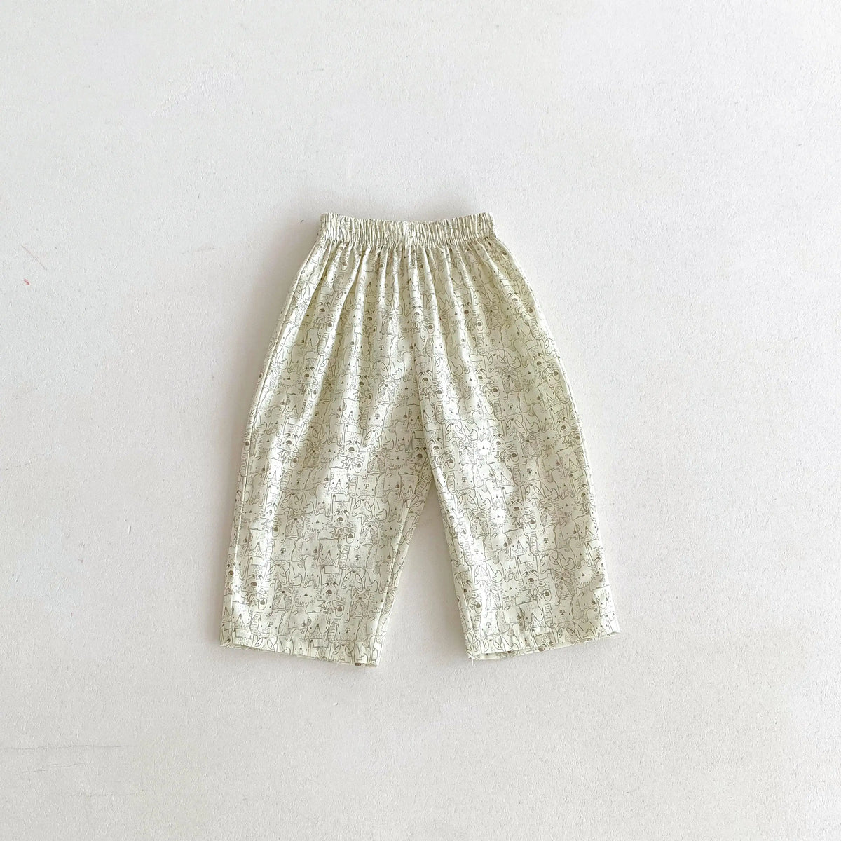 Kids Cartoon Print Summer Trousers