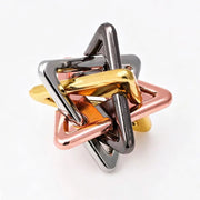 Thinking Triangle Metal Puzzles Brain Teaser for Adults & Kids Difficult Interlocking IQ Logic Educational Toys Mind Challenge