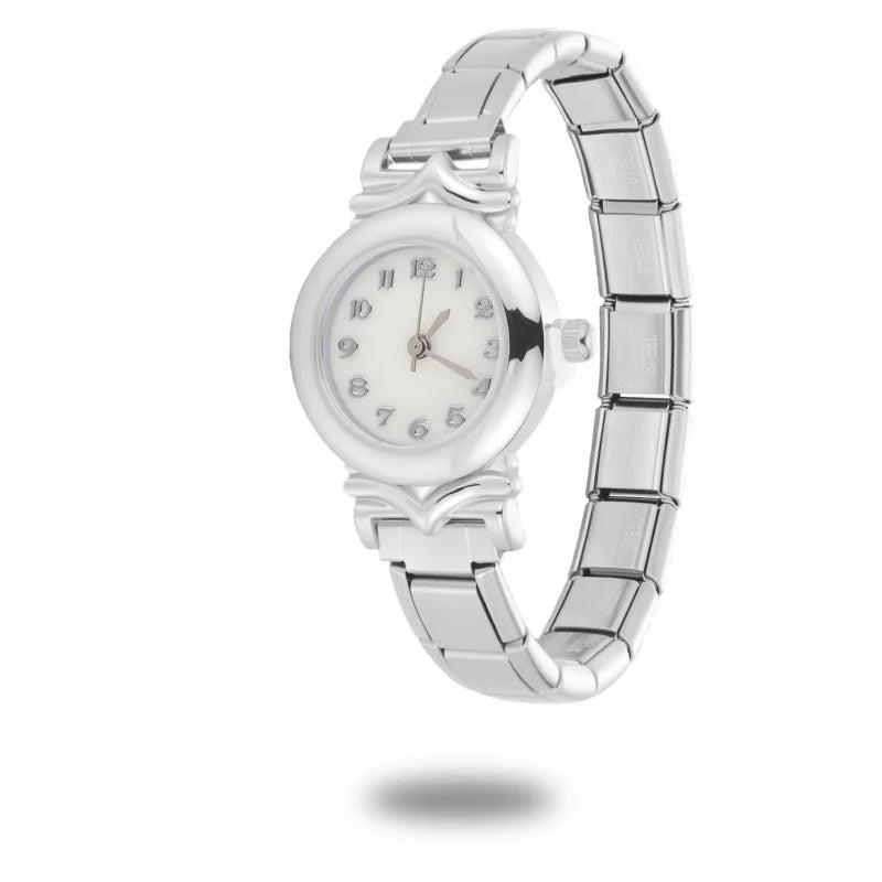 New Vintage Men Women's High Quality Oval Shape Stainless Steel Watch Bracelet Fit 9mm DIY Italian Charm Bangle Jewelry Gifts