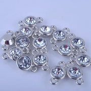 12pcs/lot Colorful Birthstone Charms 11mm*19mm Acrylic double charms for Diy Statement Necklace and Bracelet A003