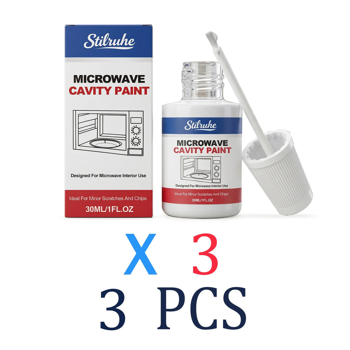 Heat Resistant Microwave Cavity Paint White Microwave Interior Touch Up Paint Appliance Scratch Repair 30ml Cover up rust DIY