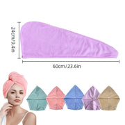 Polyester Microfiber Hair Towel Wrap — 1 Piece