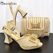 Rhinestone Ankle Strap Heels
