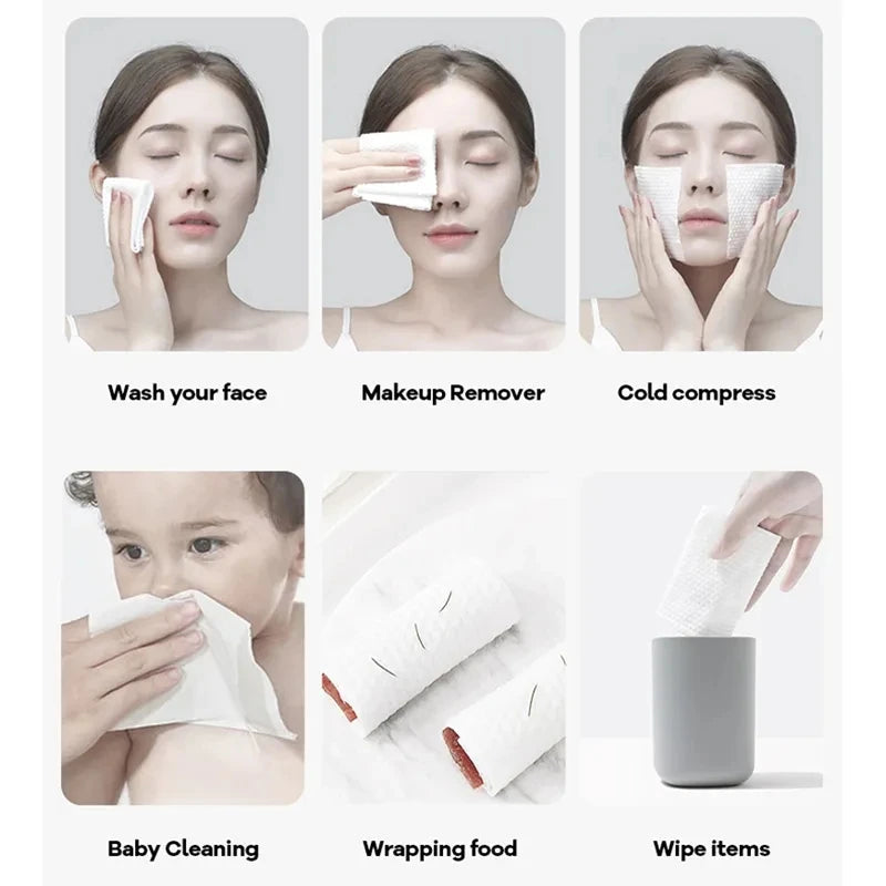 Soft Disposable Facial Cleansing Wipes — 100 Count