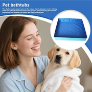 Dog Paddling Pool 50x50x10cm PVC Folding small pet bathtub Summer Cool Cleaning Basin for Puppy Cats Ducks Parrots Pet Supplies