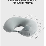 Inflatable Velvet Travel Neck Pillow