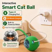 Rechargeable Rolling Cat Toy — Interactive Chase Ball