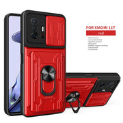 For Xiaomi 11T 11 T Pro Case Magnetic Ring Armor Card Slot Phone Cases for Xiaomi Mi 11T 11TPro Mi11T Stand Holder Back Cover