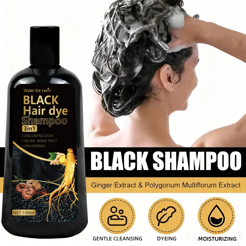 3-in-1 Black Hair Color Shampoo